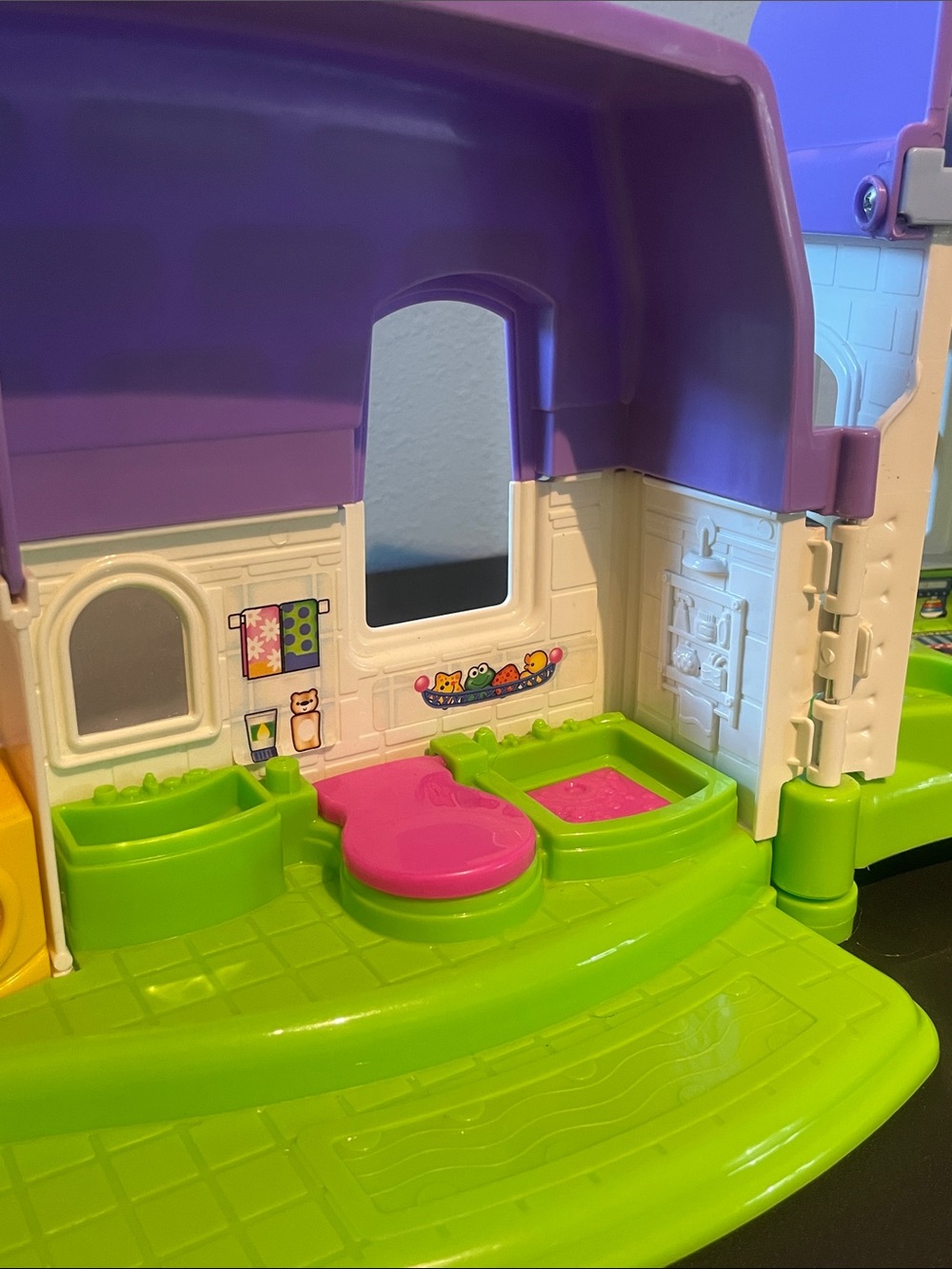 2008 Fisher Price House "Little People Happy Sounds Home" Purple-Tested WORKED - Picture 9 of 14